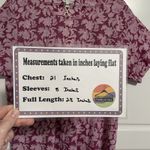 Lucky Brand NWT  Women XL Floral Print Short Sleeve T Shirt Burgundy Pink Casual Photo 1