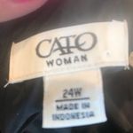 Cato black sleeveless dress size 24W imitation leather on front Photo 4