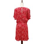 & Other Stories & Other Stories Batwing Sleeve Ruffle Mini Dress Red & White Floral US Size 12 Photo 2
