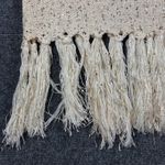 Pretty Angel Womens Crochet Linen Blend Cream Fringed Tank Top Tassels NWT Photo 1