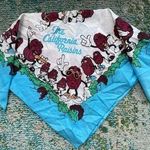 Vintage 1988 The California Raisins bandana head neck scarf Blue Photo 0