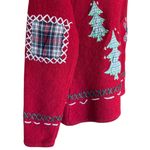 Coldwater Creek Wool Christmas Sweater Vintage Embroidered Patchwork Women Small Photo 8