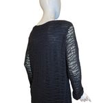 Vintage Crochet Long Sleeve Sweater Black Large Photo 3