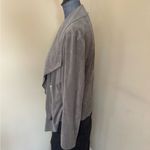 Alfani Faux Suede Waterfall Drape Blazer Like New Gray Photo 6