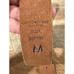 Lucky Brand  Embroidered Leather Belt Size M Boho Floral Cream Blue Western Photo 4