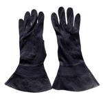 Vintage Navy Blue Mesh Gauntlet Womens Evening Gloves Size 6 Photo 2