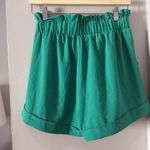 Tyche  flowy green stretchy waist shorts with pocket size large Photo 2