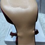 NWT GGBLCS Heels Satin Rhinestone 10.5 Block Heel Pumps Pointed Toe Burgundy Red Photo 13