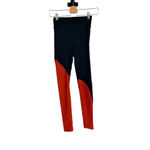 Koral  Venus High-Rise Colorblock Mesh Performance Sprint Leggings Black Red S‎ Photo 2