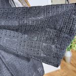 BCBGeneration  Gothic Bell Sleeve Dress Sheer Mesh Neck Floral Crochet Black sz 0 Photo 10