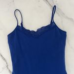 EXPRESS Y2K Vtg sexy stretch Cami tank top lace trim Blue Sz Small Dainty fairy Photo 4