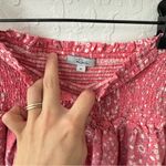 Rails  Addison Skirt Diamond Floral Smocked Pull-on Tiered Linen Blend Size M Photo 2