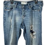 Abercrombie & Fitch  Boyfriend Straight Jeans Distressed Blue 8R Photo 3