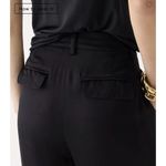 J.Crew Straight Leg Essential Pant Luster Crepe Viscose Black Classic US 10 NWT Photo 2