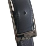 Vince Dark Blue Crocodile Leather Embossed Calf Skin Crossbody Bag Purse Photo 6