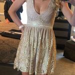 Hello Molly Gold Sparkly Mini Dress Photo 0
