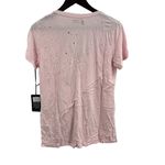 Michael Lauren  Pink Distressed Ziggy V Neck Tee Small New Photo 1