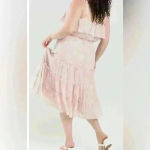 Francesca's mi ami Candice Floral Flounce Maxi Dress (V12) Pink Size 1X Photo 2