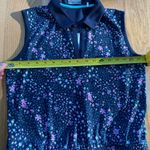 Callaway NWT  Size Medium Sleeveless V-Inset Collar Navy Blue Floral Dress Golf Photo 3
