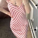 Rebecca vallance white striped Marrakech ruffle silk sleeveless dress Size 4 Photo 2