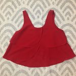 Paper Crane Red Cropped Tank Top Crop Top, Small Photo 3