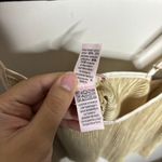 Victoria's Secret Gold Strappy Crop Top Shimmery Women's Size Large Photo 5