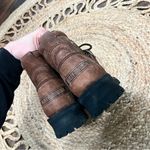 Harley Davidson 81025 Boots Lace Up Brown Leather Motorcycle Buckle Size 6 Gray Photo 4