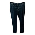 Ny Collection Moderne Velvet Sleek Low Rise Black Pants Women Size 14 NWT Photo 2