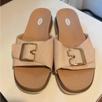 Dr. Scholls  Cream Sandals with Gold Buckle Photo 0