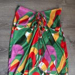 With Jean Naomi Satin Midi Skirt Geo Print Green Large Photo 3