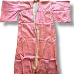 Antique Authentic Japanese Kimono Pink Silk Dragon Robe Art Photo 1