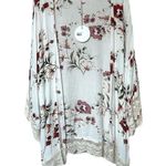 Umgee  Kimono Cardigan Med Multicolor Floral Boho Flowy Top Open Front Photo 0