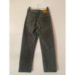 Levi's Ribcage Straight Ankle Jeans Gray Black Premium Button Fly Women 28 x 29 Photo 8