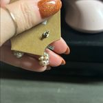 Silver and Pale Pink Pearl Drop Earrings Photo 3