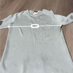 Michael Kors  Silk Blend Light Blue Ribbed Long Sleeve Pullover Sweater Sz M‎ Photo 6