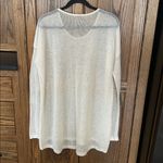 Donna Karan  New York Ivory Cream Crewneck Cashmere Sweater Large Photo 6