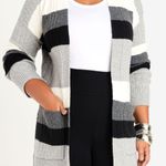 Jolie & Joy Striped Ribbed Knit Cardigan Photo 0