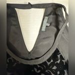 Brixon Ivy Black Velvet Floral Halter Tank Top With Button Neck Closure XL Photo 4