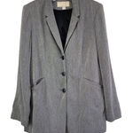 EXPRESS Vintage 80s  Longline Blazer Size 5/6 Rayon Girl Boss Boss Babe 3 Button Photo 0