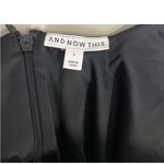 #206 AND NOW THIS Vegan Black Leather Mini Dress Black Size L Photo 3