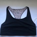 Johnny Was NWT  Calme Endurance Reversible Sports Bra  Black/ Cheetah Sz L Photo 0