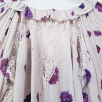 Free People Intimately  Floral Print Ruffle Lace Bodysuit Blouse Long Sleeves Photo 13