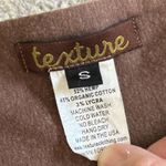 Texture Clothing Skirt Womens Small Brown Hemp Cotton USA Stretch Midi Knee Photo 2