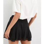 Aerie  Skirt Womens Small Black Chifon Wrap Ruffle Tie Waist Mini Photo 1