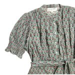 NWoT Daughter's of India Prairie Midi in Sage Floral Cotton Blockprint Dress S Green Photo 1