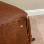 Sole Society Lacie Weekender Vegan Leather Duffle Bag, Camel, EUC Photo 9