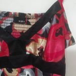 Mixit  XL Red Black Silver Satin Strap Top Plus Photo 1