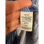 Vineyard Vines  Linen Striped Tassel Shift Dress in Dazzling Blue Sz 00 Womens Photo 5