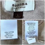 Sonoma Life + Style Embroidered Gem Embellished Short Sleeve Cardigan Large Brown Photo 10