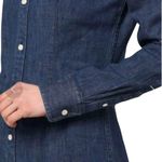 Ralph Lauren Polo Button Up Denim Shirt Dress Women's 2 Blue Fitted Preppy Chic Photo 3